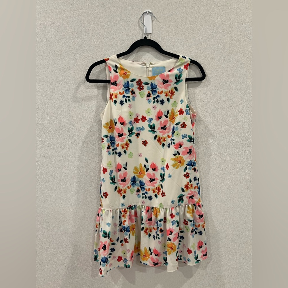 Floral drop waist dress